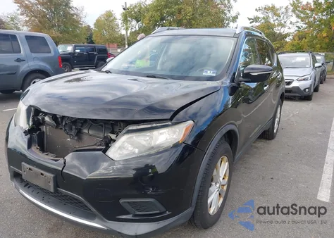 2015 Nissan Rogue Sv z USA, uszkodzony, nr VIN KNMAT2MV1FP524058